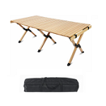 Masa pliabila din lemn, portabila, pentru camping 120 x 60 cm, Tenq.ro