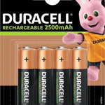 Baterie Duracell AA / hr6 1400 / 2500mah, 4 bucati, Duracell