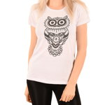 Tricou alb Owl - cod 43795, 