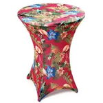 Husa masa evenimente, Quasar & Co.®, husa elastica, rotunda, fata de masa pentru cocktail si catering, d 70-75 cm,  h 82 cm, multicolor