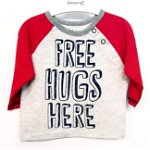 Bluza bebe mesaj Free Hugs, Babaluno
