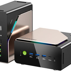 Mini PC GMKtec EVO-T1, Intel Ultra 9 285H, Grafica Intel Arc 140T, 64GB RAM + 1TB SSD, Windows 11 Pro, Negru