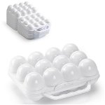 Cutie pentru depozitare oua, 19 x 17,5 x 7 cm, plastic, alb