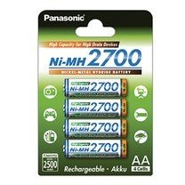 Acumulator NiMH, AA, 1,2 V, 2700 mAh, Panasonic, 4 bucăţi, Panasonic