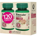 Pachet supliment alimentar Emocalm cu Valeriana, 2 x 60 comprimate, DACIA PLANT
