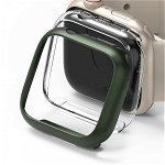 Set 2 X Husa Ringke Slim Compatibila Cu Apple Watch 7 ( 41mm ) , 1 X Verde, 1 X Transparenta, Ringke