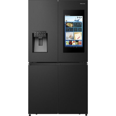 HISENSE Side by Side Hisense RQ760N4IFE, French Door, 577L, Clasa E, H 178.5 cm, negru, HISENSE