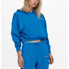 Pantaloni sport din amestec de bumbac cu snur de ajustare, Only
