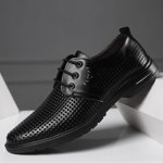 Pantofi moderni pentru barbati, din piele ecologica, material cu perforatii care respira, stil business, potriviti pentru nunta, Neer
