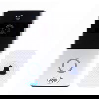 Interfon video Wireless Smart PNI SafeHome PT710B, HD 1080p, Sonerie, alb-negru