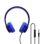 Casti Over-Ear Borofone BO5 Star cu microfon, Jack 3.5mm, Albastru