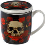 Cana cu infuzor si capac - Skulls and Roses