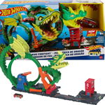 Set de joaca Hot Wheels City - Cursa Dragonului, Mattel
