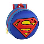 Rucsac pentru gradinita Superman rotund 3D 28.5 cm albastru