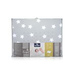 Perna inclinata antisufocare, Lorelli, Air Comfort, 60 x 45 x 9 cm, husa detasabila si lavabila, Grey Stars