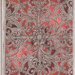 Carnet - Ultra, Unlined - Silver Filigree - Garnet, Rosu