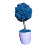 Copacel decorativ cu licheni stabilizati / Aranjament floral , albastru 35 cm, OEM