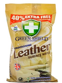 Green Shield Servetele umede 70 buc Leather Surface, 