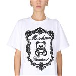 Moschino T-Shirt With Teddy Embroidery WHITE, Moschino