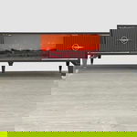 COMODA DIAMOND Nr 3 GRI CU ARGINTIU, 180x50Hx40 CM, liderfurniture.ro