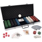 Set Master Poker, 500 Jetoane (4 g), servieta aluminiu