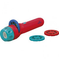 Proiector tip lanterna Povesti Moses, 13 x 3.5 cm, 3 ani+, Rosu/Turcoaz