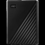 HDD Extern WD My Passport 4TB  256-bit AES hardware encryption  Backup Software  Slim  USB 3.2 Gen 1 Type-A up to 5 Gb/s  Black
