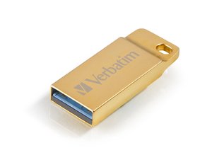 Memorie externa Verbatim Metal Exclusive 64GB USB 3.0 Gold, Verbatim