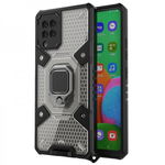 Husa Spate Upzz Techsuit Honeycomb Armor Cu Inel Metalic Compatibila Cu Samsung Galaxy A42 5G Negru