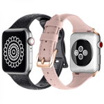 Set 2 curele Apple Watch 3 / 4 / 5 / 6 / 7 / 8 / SE series 38 / 40 / 41 mm model gravat silicon piele negru roz deschis, krasscom