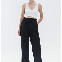 Pantaloni relaxed-fit cu talie inalta, OXXO