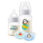 AVENT Classic Set cadou (biberon 125 ml, biberon 260 ml, 2 suzete) design marin, baieti SCD374/01