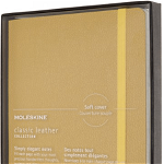 Carnet - Moleskine - Classic Italian Leather - Soft Cover, Large, Ruled - Amber Yellow