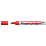 Marker permanent Edding 8750, cu vopsea, corp aluminiu, varf rotund, 2-4 mm, rosu, Edding