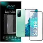 Folie de protectie Spacer pentru Samsung Galaxy S20 FE (2021), sticla 9D, duritate 9H, Tempered Glass