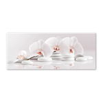 Tablou Styler Glasspik Spa & Zen White Stones, 50 x 125 cm, Styler