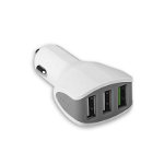 Incarcator Auto Celly, Smart Charge, 3 x USB 4.4 A, Alb