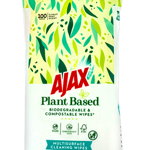 Ajax Servetele umede multisuprafete 100 buc Citrus Mint (biodegradabil), Ajax