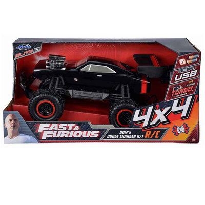 Masina cu telecomanda, Jada, Fast And Furious, Doms Dodge Charger R/T 4X4, 1:12, Jada