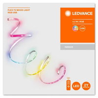 Banda led rgb pentru tv ledvance flex mood light 4.2w 5v 50 lm lumina color ip54 1 metru alimentare prin usb