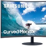 Monitor Gaming VA LED Samsung 27" LC27T550FDUXEN, Full HD (1920 x 1080), VGA, HDMI, DisplayPort, Ecran Curbat, 4 ms (Negru)