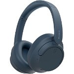 Casti Stereo Sony WH-CH720NL, Noise Cancelling, Wireless, Bluetooth, Microfon, Multipoint connection, Quick Charge, Autonomie 35 ore (Albastru)
