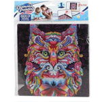 Set creativ cu diamante rotunde Diamond Painting Extra Shiny Animal 20x20 cm, Toi-Toys, Pisica