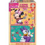 Puzzle din lemn 2x16 piese Minnie Happy Helpers 17623