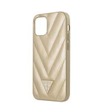 Husa Cover  V Quilted pentru iPhone 12 Mini GUHCP12SPUVQTMLBE - Gold, GUESS