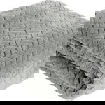 Patura cuvertura de pat TEDY 200x220 Eurofirany negru bukla moale + fleece cald