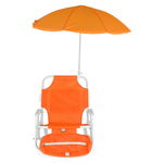 Scaun cu Parasolar si Geanta Frigorifica KIDS BEACH L.37 l.28 H.46 Portocaliu, Micul Meserias