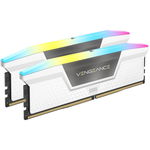 Memorie Corsair Vengeance RGB White 32GB DDR5 6000MHz CL 30 Dual Channel