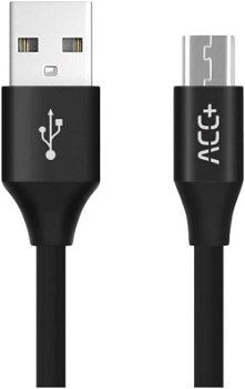 Cablu de date / adaptor Maxcom ACC+ USB Male la microUSB Male, 1 m, Black