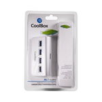 Hub USB CoolBox COO-HU4ALU3 Aluminiu (4 Porturi), CoolBox